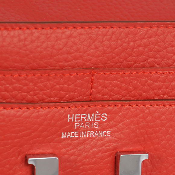 Cheap Fake Hermes Constance Wallets Togo Leather A608 Red